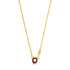 Claret Red Enamel Gold Link Necklace